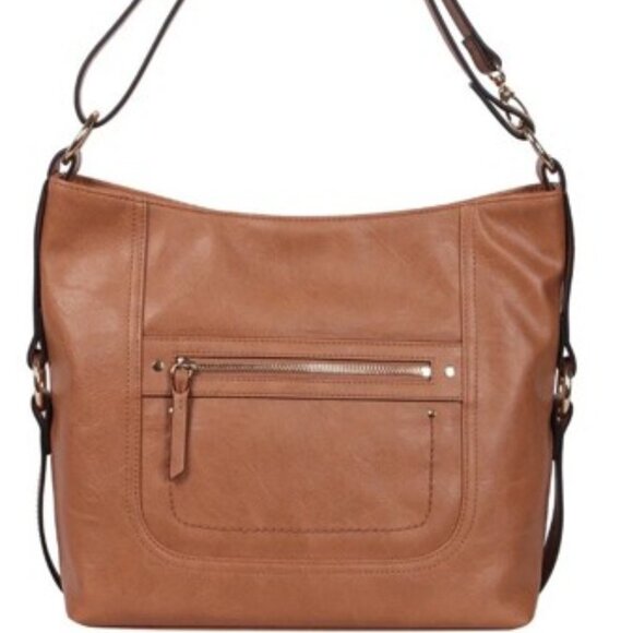 INC International Concepts Women Faux Leather Riverton Hobo Handbag - Picture 5 of 7